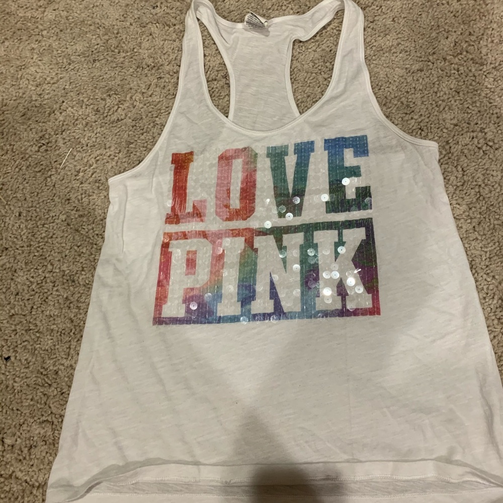 Pink tank top. Flowy fit
